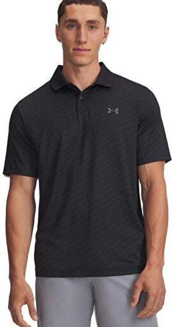 Under Armour Ua Matchplay Printed Polo Erkek Günlük Ceket 1377377-010 Siyah - Image 1