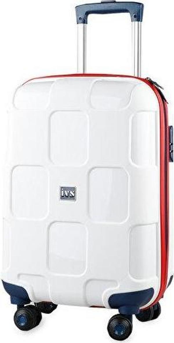 Ivs Beyaz Laci Kırmızı Büyük Valiz Büyük Boy Seyahat Çantası PP4040-104-L Beyaz - Image 1
