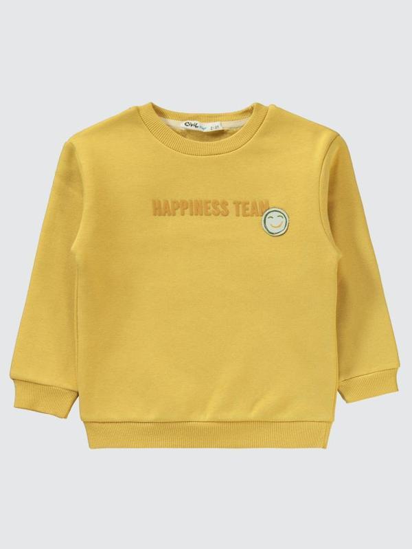Civil Boys Happiness Baskılı 2-5 Yaş Eşofman Takımı - Hardal5-6 Yaş - Image 1