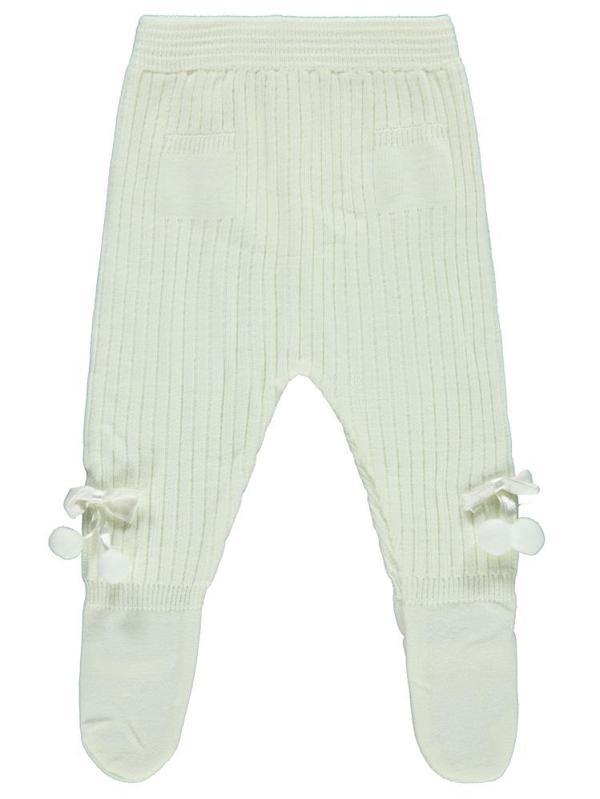 Civil Baby Fiyonk Ponpon Aksesuarlı 3-12 Ay Eşofman Altı - Ekru12-18 Ay - Image 1