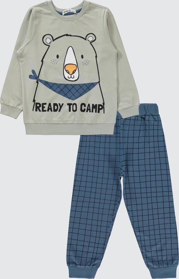 Civil Boys Ready To Camp Baskılı 2-5 Yaş Eşofman Takımı - Mavi5-6 Yaş - Image 1