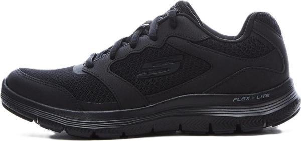 Skechers Flex Advantage 4.0 Memory Foam Mens Walking Shoes Hakiki Deri Hafızalı Taban Erkek Yürüyüş Ayakkabısı Siyah - Image 1