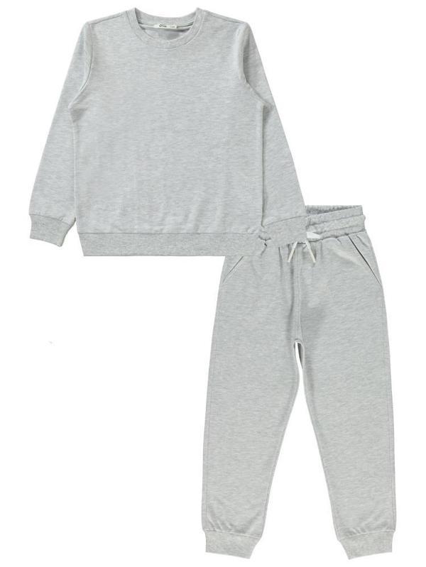 Civil Boys Unisex Basic 6-9 Yaş Eşofman Takımı - Gri9-10 Yaş - Image 1
