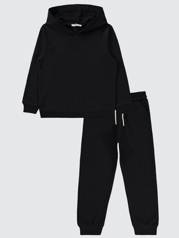 Civil Boys Unisex Basic 6-9 Yaş Eşofman Takımı - Siyah7-8 Yaş - Image 1