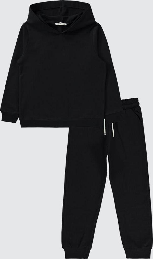 Civil Boys Unisex Basic 6-9 Yaş Eşofman Takımı - Siyah7-8 Yaş - Image 1