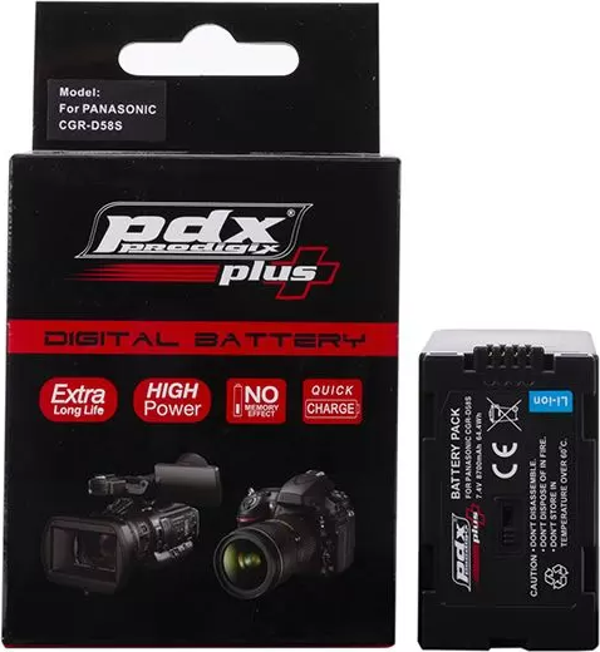 PDX Panasonic CGR-D58S Batarya - Image 1