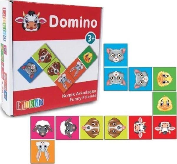 EDU-3010 Komik Arkadaşlar Domino -Chiva Kız Erkek Çocuk Oyuncak Eğitici Oyuncaklar - Image 1
