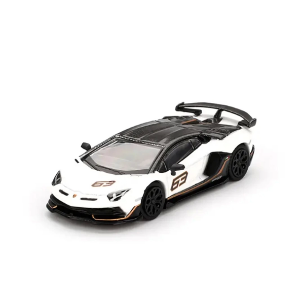 Mini GT 1/64 Lamborghini Aventador SVJ 63 Bianco Asopo Kız Erkek Çocuk Oyuncak Eğitici Oyuncaklar - Image 1