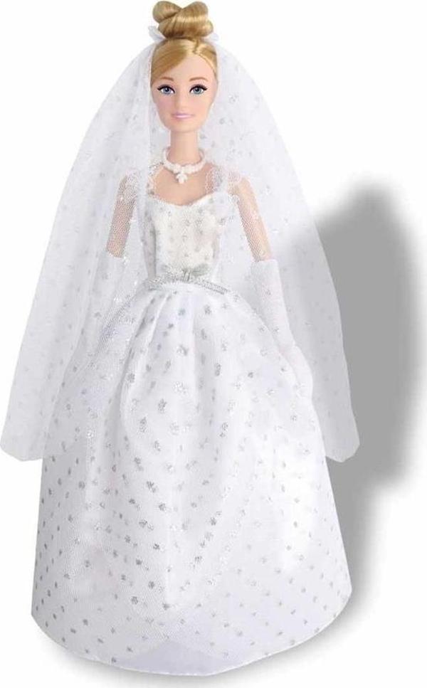 GELİNLİKLİ BEBEK ALİSHA 29CM Kız Erkek Çocuk Oyuncak Eğitici Oyuncaklar - Image 1