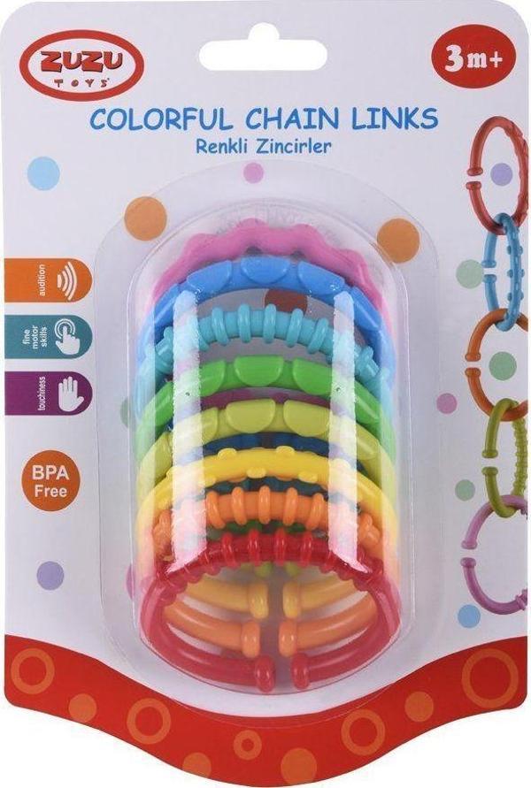 4115 Zuzu Renkli Zincirler Kız Erkek Çocuk Oyuncak Eğitici Oyuncaklar - Image 1