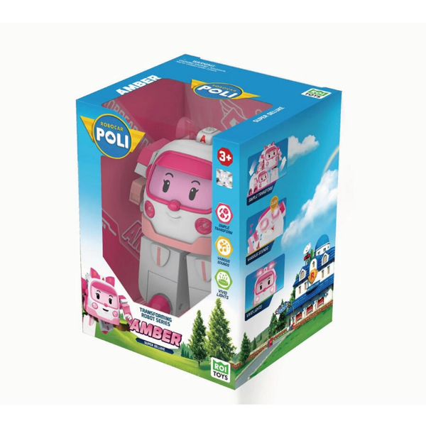 Robocar Poli Büyük Transforming Robot Amber Kız Erkek Çocuk Oyuncak Eğitici Oyuncaklar - Image 1