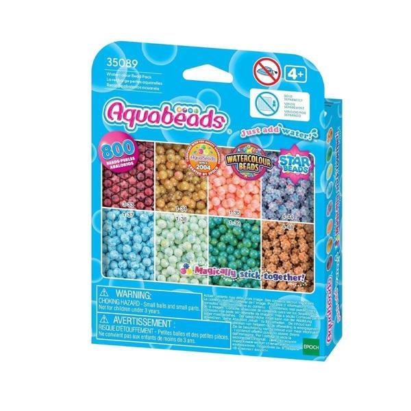35089 AquaBeads Suluboya Renkleri Yedek Boncuk Pakedi- 800 parça +4 yaş Kız Erkek Çocuk Oyuncak Eğit - Image 1
