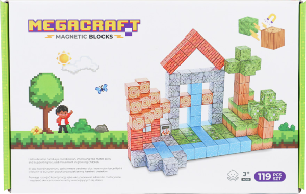 Megacraft Orman ve Ev Temalı Mıknatıslı Bloklar 119 Parça Kız Erkek Çocuk Oyuncak Eğitici Oyuncaklar - Image 1