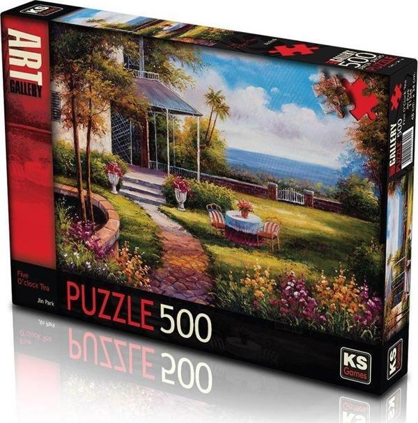 KS Puzzle 500 Parça Fıve O Clock Tea Beş Çayı Kız Erkek Çocuk Oyuncak Eğitici Oyuncaklar - Image 1