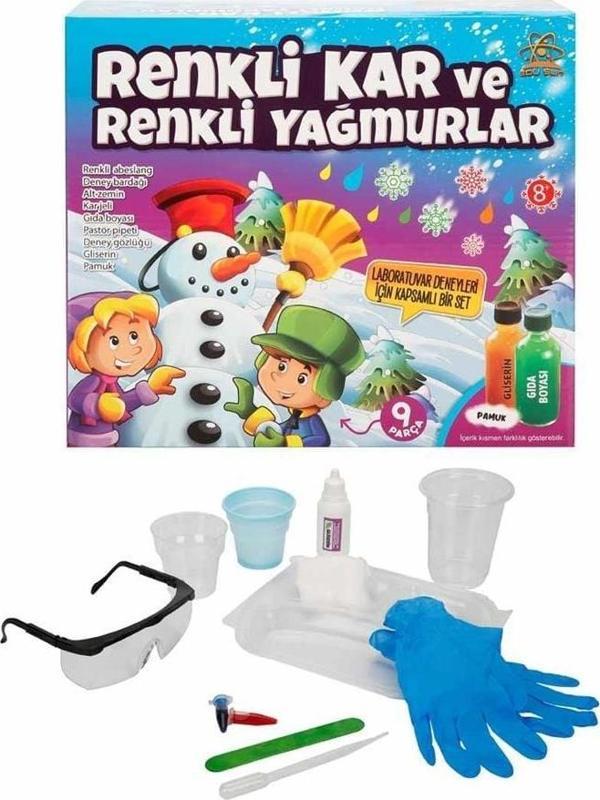 Renkli Kar ve Renkli Yağmurlar Bilim Seti Kız Erkek Çocuk Oyuncak Eğitici Oyuncaklar - Image 1