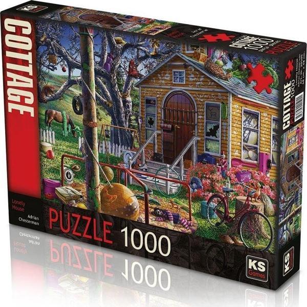 KS Puzzle 1000 Parça Lonely House Yalnız Ev Kız Erkek Çocuk Oyuncak Eğitici Oyuncaklar - Image 1