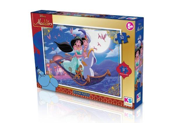 KS Puzzle 50 Parça Aladdin Kız Erkek Çocuk Oyuncak Eğitici Oyuncaklar - Image 1