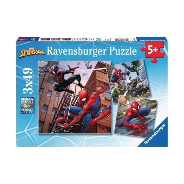 80250 Spider-man 3x49 parça Ravensburger Puzzle Kız Erkek Çocuk Oyuncak Eğitici Oyuncaklar - Image 1