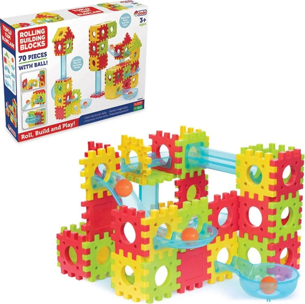 Toplu Yapı Blokları 70 Parça Kız Erkek Çocuk Oyuncak Eğitici Oyuncaklar - Image 1