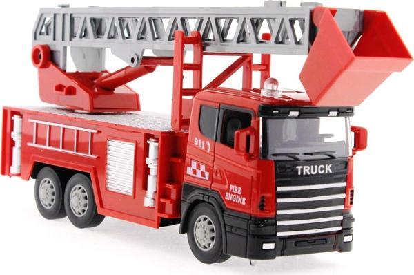 Die Cast Sürtmeli Merdivenli İtfaiye Aracı Kız Erkek Çocuk Oyuncak Eğitici Oyuncaklar - Image 1