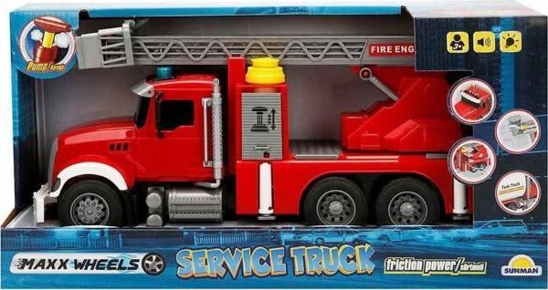 3326 Maxx Wheels Sesli ve Işıklı İtfaiye Araçları -Sunman Kız Erkek Çocuk Oyuncak Eğitici Oyuncaklar - Image 1