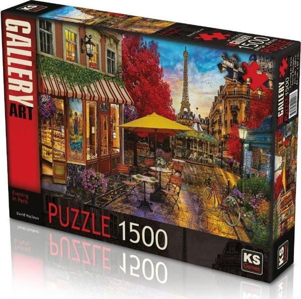KS Puzzle 1500 Parça Evening İn Paris Paris'te Akşam Kız Erkek Çocuk Oyuncak Eğitici Oyuncaklar - Image 1