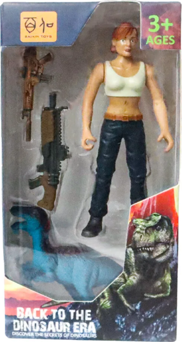 Tekli kadın figür ve dinozor Kız Erkek Çocuk Oyuncak Eğitici Oyuncaklar - Image 1