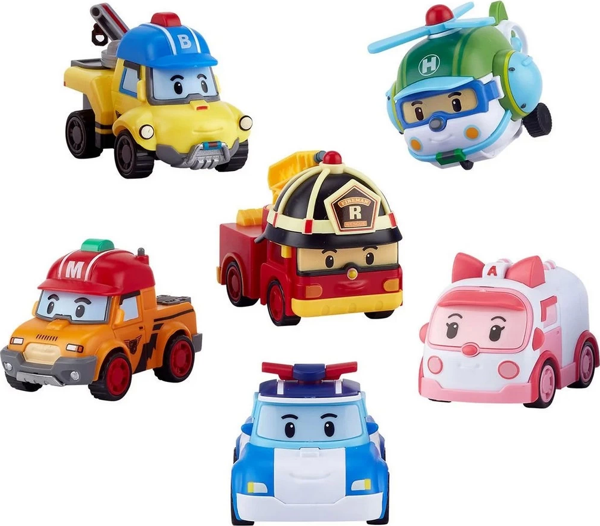 Robocar Poli Gogo Rescue Deluxe 6'lı Set Kız Erkek Çocuk Oyuncak Eğitici Oyuncaklar - Image 1