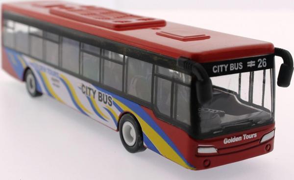 Kırmızı Metal Otobüs 632-27 Kız Erkek Çocuk Oyuncak Eğitici Oyuncaklar - Image 1