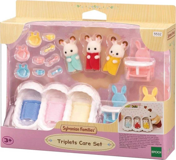 Sylvanian Families Üçüzler Bakım Seti Renkli 5532 Kız Erkek Çocuk Oyuncak Eğitici Oyuncaklar - Image 1