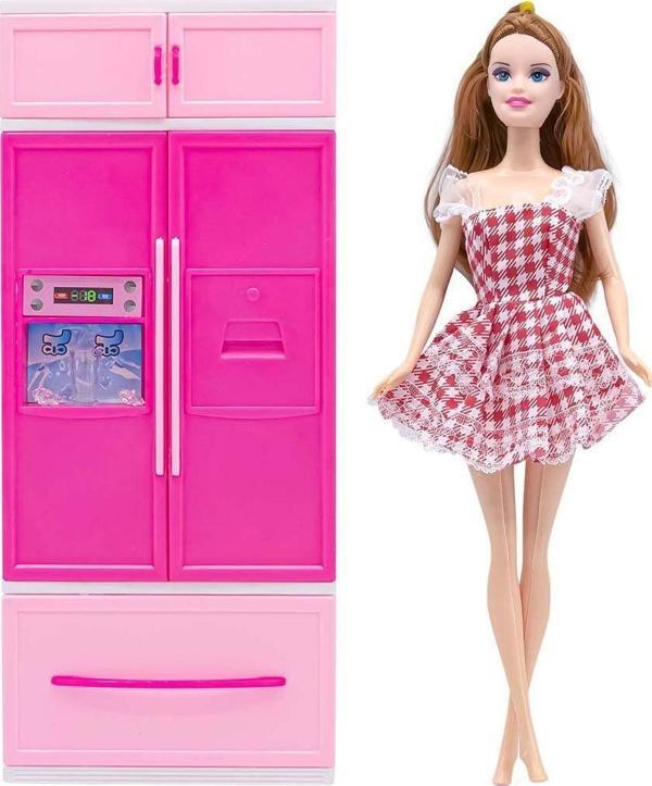 Anlily İlk Mutfak Setim Bebekli Buzdolabı Kız Erkek Çocuk Oyuncak Eğitici Oyuncaklar - Image 1