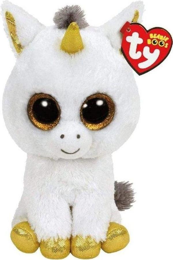 Ty Beanie Boos Peluş Beyaz Unicorn Pegasus 25cm Kız Erkek Çocuk Oyuncak Eğitici Oyuncaklar - Image 1