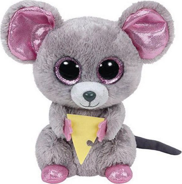 TY36192 Peluş Squeaker Mouse With Cheese Reg Kız Erkek Çocuk Oyuncak Eğitici Oyuncaklar - Image 1