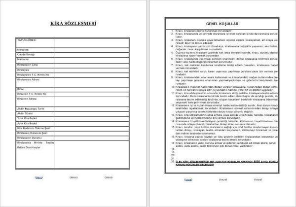 Altınyıldız Kira Kontratı - Image 1