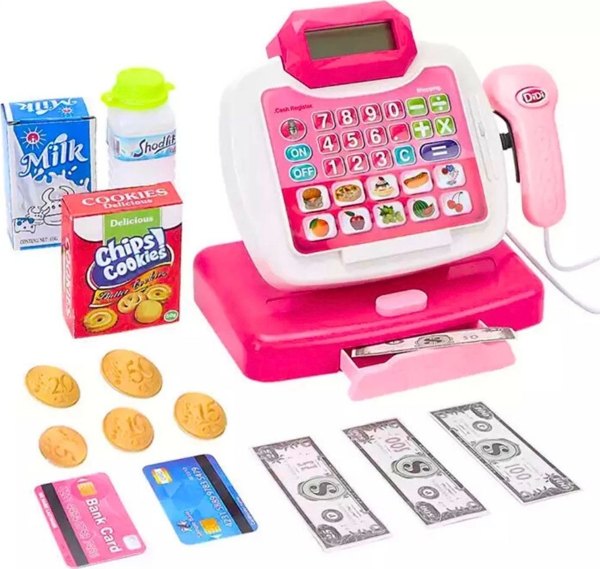 Dijital Pembe Yazar Kasa Kız Erkek Çocuk Oyuncak Eğitici Oyuncaklar - Image 1