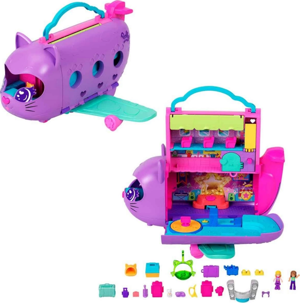 Polly Pocket Minik Kedi Hava Yolları Oyun Seti Kız Erkek Çocuk Oyuncak Eğitici Oyuncaklar - Image 1