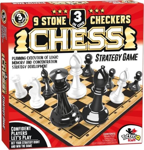 8225 SATRANÇ 9 TAŞ DAMA Kız Erkek Çocuk Oyuncak Eğitici Oyuncaklar - Image 1