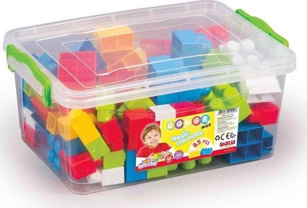 5090 Dolu Sandıkta Büyük Renkli Bloklar 85 Parça Kız Erkek Çocuk Oyuncak Eğitici Oyuncaklar - Image 1