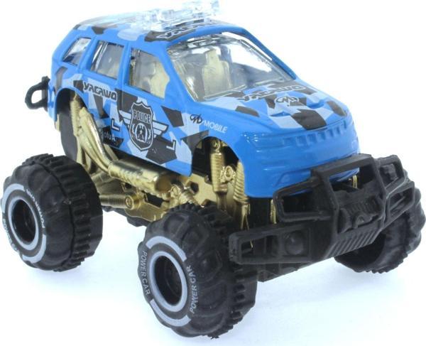 Çek Bırak Mini Off Road Mavi Polis Aracı Kız Erkek Çocuk Oyuncak Eğitici Oyuncaklar - Image 1