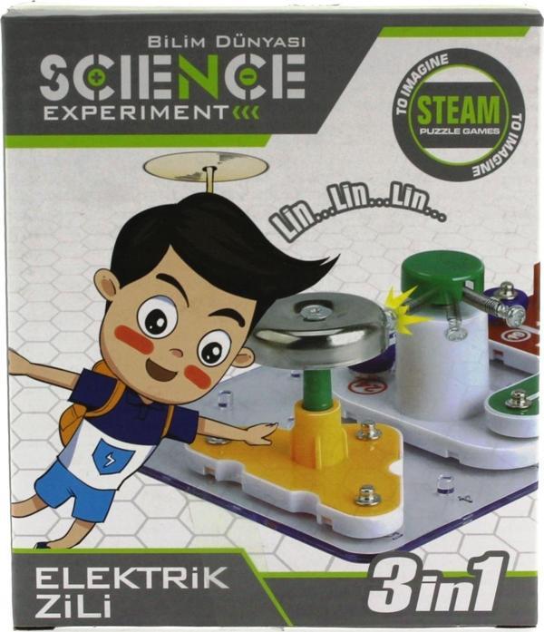 Eğlenceli Deney Setim Elektrik Zili 3 in 1 Kız Erkek Çocuk Oyuncak Eğitici Oyuncaklar - Image 1