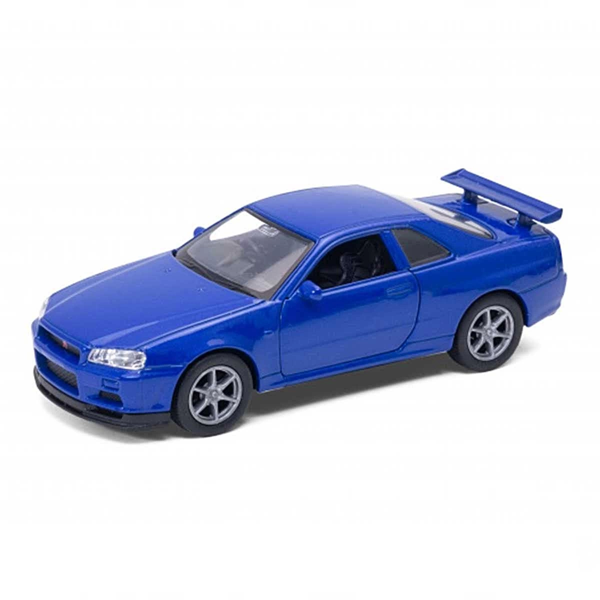 Welly 1:32 Nissan Skyline GTR R34 Çek Bırak Araba Kız Erkek Çocuk Oyuncak Eğitici Oyuncaklar - Image 1