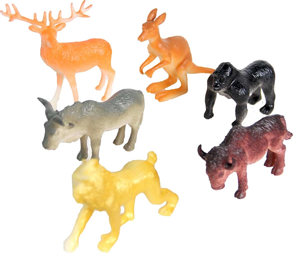 PVS Küçük Vahşi Hayvan Figürleri 888A-10 Kız Erkek Çocuk Oyuncak Eğitici Oyuncaklar - Image 1