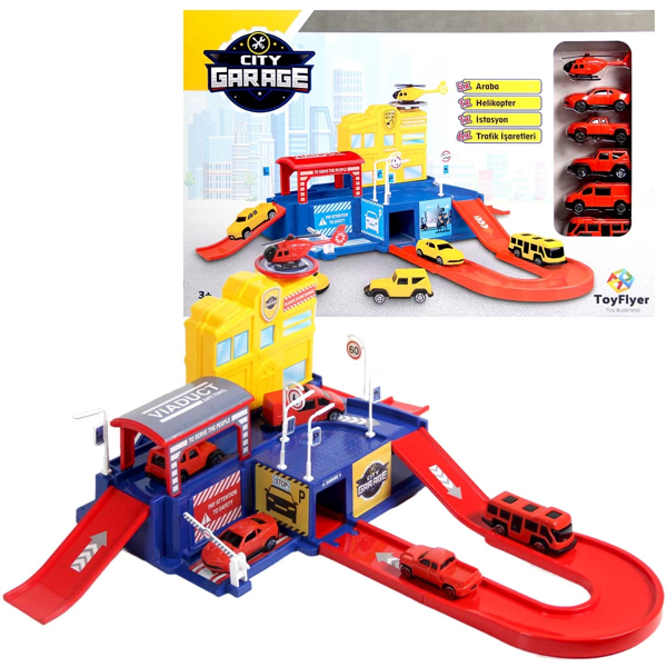 City Garage Otopark Oyun Seti Kız Erkek Çocuk Oyuncak Eğitici Oyuncaklar - Image 1