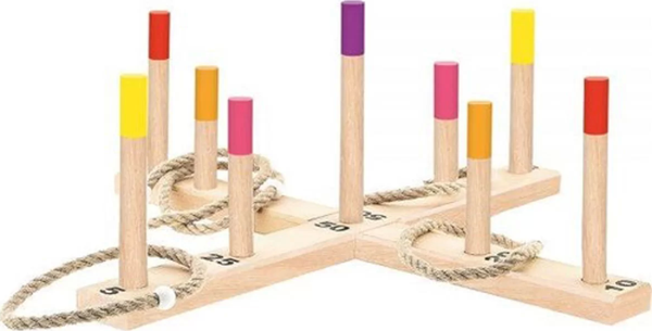 Playwood Kutuda Ahşap Halka Atma Oyunu Kız Erkek Çocuk Oyuncak Eğitici Oyuncaklar - Image 1