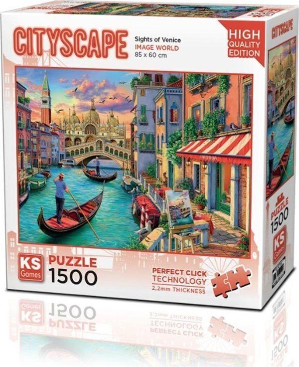 22029 Sights Of Venice 1500 Parça Puzzle Kız Erkek Çocuk Oyuncak Eğitici Oyuncaklar - Image 1
