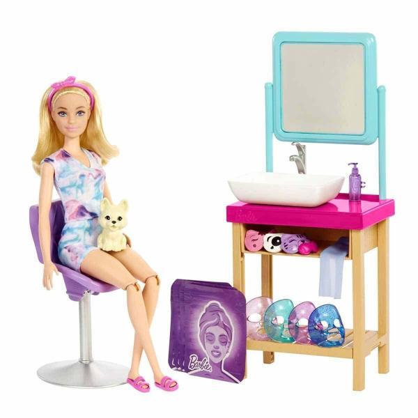 Barbie Işıltı Dolu Spa Günü Oyun Seti HCM82 Kız Erkek Çocuk Oyuncak Eğitici Oyuncaklar - Image 1