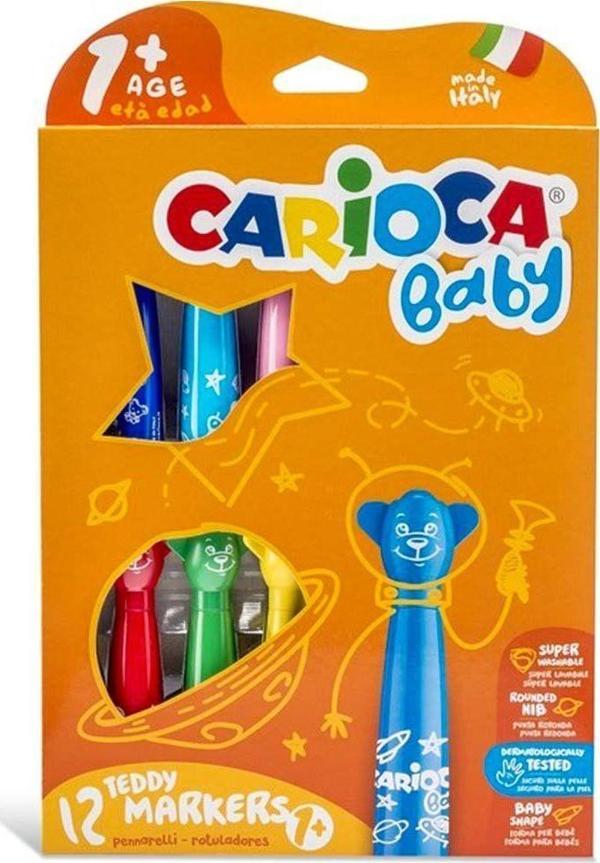 Carioca Baby Keçeli Boya Kalemi 12'li Kız Erkek Çocuk Oyuncak Eğitici Oyuncaklar - Image 1