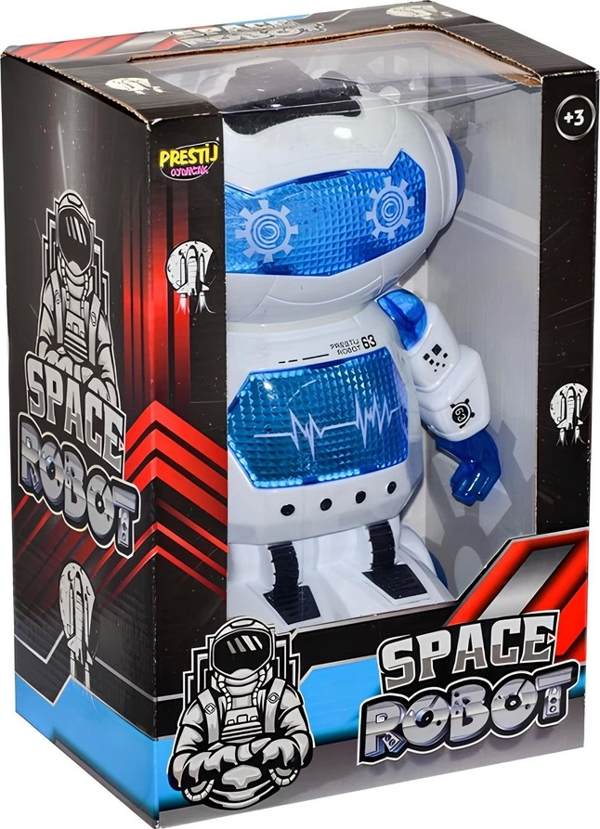 Kutulu Yürüyen Sesli Işıklı Robot Kız Erkek Çocuk Oyuncak Eğitici Oyuncaklar - Image 1