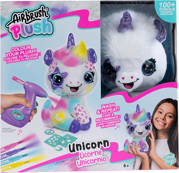 Airbrush Plush Boyanıp Yıkanabilen Peluş Unicorn Kız Erkek Çocuk Oyuncak Eğitici Oyuncaklar - Image 1