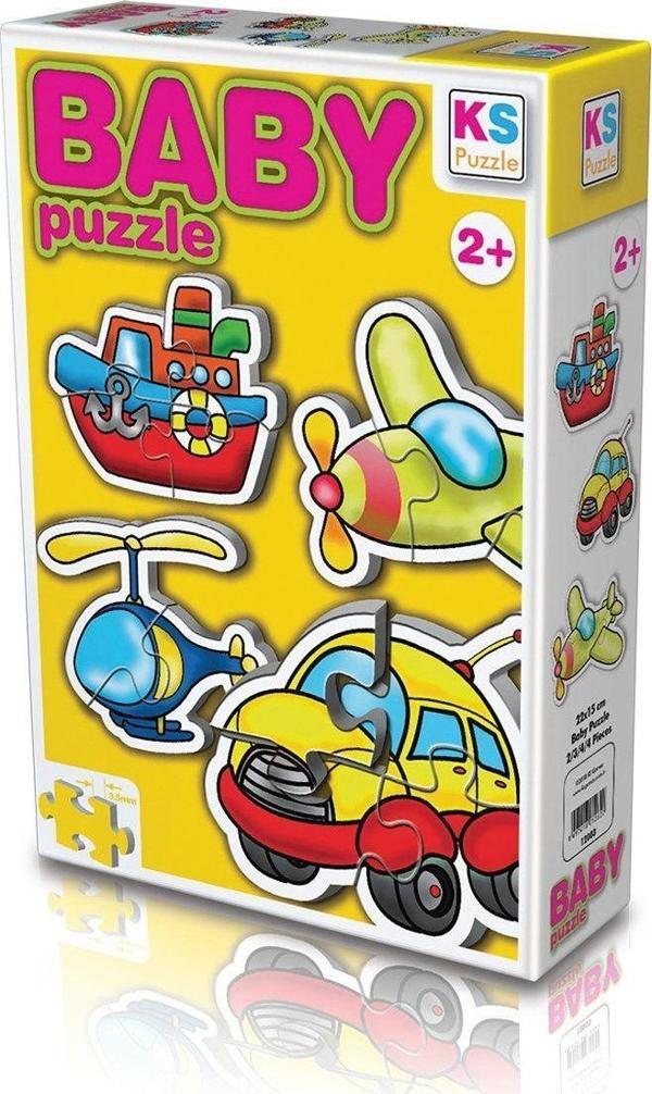 12003 KS Baby Puzzle - Ulaşım Araçları / 15 Parça Puzzle / +2 yaş Kız Erkek Çocuk Oyuncak Eğitici Oy - Image 1